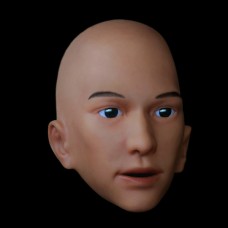 (SH-17) Crossdress male silicone realistic human face half head mask crossdresser doll mask